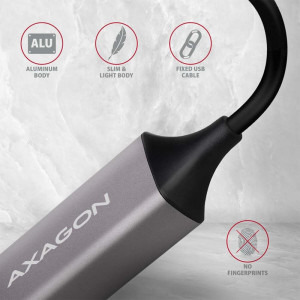 AXAGON 1x USB 3.2 Male - 1x RJ-45 Female Gri