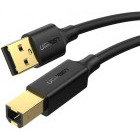 Cablu periferice Ugreen US135 USB tip A 2.0 Male la USB tip B 2.0 Male, 5 m, Negru