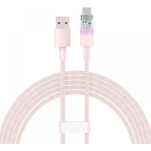 Cablu de date / adaptor Baseus Explorer, USB Male la USB-C Male, 100 W, 2 m, Pink