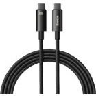 Cablu de date / adaptor Baseus Tungsten Gold, USB-C Male la USB-C Male, 240 W, 3 m, Black