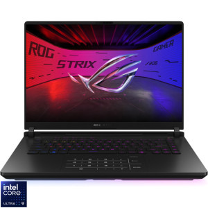 Laptop ASUS Gaming 16 ROG Strix SCAR 16 G635LR, 2.5K Mini LED 240Hz, Procesor Intel® Core™ Ultra 9 275HX (36M Cache, up to 5.40 GHz), 64GB DDR5, 2x 2TB SSD, GeForce RTX 5070 Ti 12GB, Win 11 Pro, Off Black