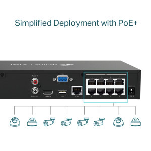 TP-LINK VIGI NVR1008H8P 8 Canale