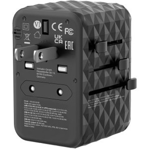 Verbatim Adaptor Universal UTA-05 Travel, 65W GaN3, 2x USB-C PD & QC4.0 + 2x USB