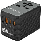 Incarcator retea Verbatim Adaptor Universal UTA-05 Travel, 65W GaN3, 2x USB-C PD & QC4.0 + 2x USB