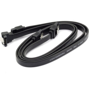 Cablu componente OEM 2x SATA-III Female - SATA-III Female, 1x conector 90 grade, 0.5m, negru
