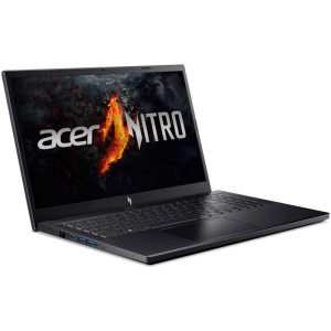 Acer Gaming 15.6'' Nitro V 15 ANV15-41, FHD IPS 120Hz, Procesor AMD Ryzen™ 5 7535HS (16M Cache, up to 4.55 GHz), 16GB DDR5, 512GB SSD, GeForce RTX 4050 6GB, No OS, Obsidian Black