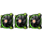 Ventilator Thermaltake Riing 12 High Static Pressure 120mm Green LED 3 Fan Pack