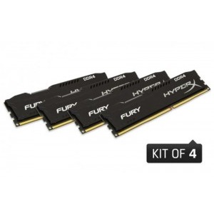 HyperX Fury Black 64GB DDR4 2400MHz CL15 Quad Channel Kit
