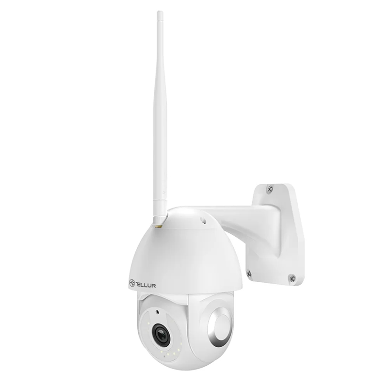 Camera supraveghere Tellur WiFi Smart, 3MP, UltraHD, Autotracking, PTZ, Alb