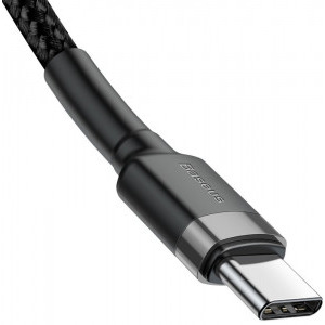 Baseus Cafule CATKLF-HG1, USB-C Male la USB-C Male, Quick Charge 3.0, 2 m, Black, amperaj maxim suportat 3A