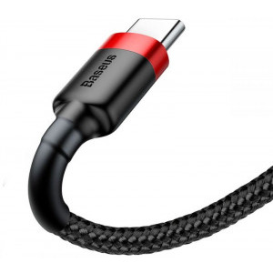 Baseus Cafule CATKLF-B91, USB Male la USB-C Male, 1 m, Black, amperaj maxim suportat 3A