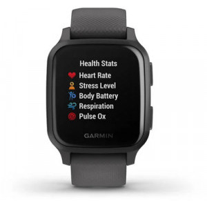 Garmin Venu Sq, aluminiu gri, curea silicon gri
