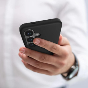 Lemontti Liquid Silicon MagCharge Black pentru Galaxy S25