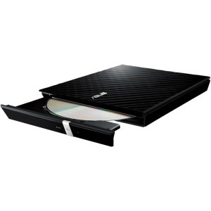 ASUS SDRW-08D2S-U LITE DVD writer extern 8X, suport M-DISC, Nero BackItUp, E-Green, Negru