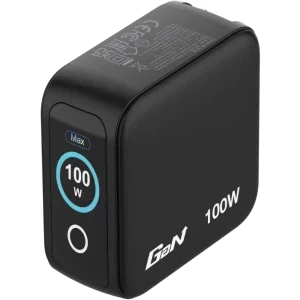 Verbatim 30238, 2x USB-C, 1x USB, Quick Charge 100 W, GaN, Display, Black