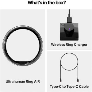 Ultrahuman Ring AIR, Raw Titanium 14