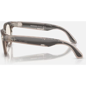 Ray-Ban Meta Headliner Gen 1 32GB Shiny Warm Stone/Clear Dark Green Transitions Low Bridge Fit