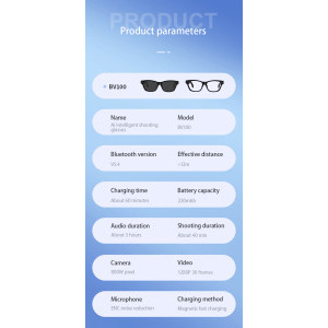 Blackview Ochelari inteligenti, BV100PH Photochromic lenses