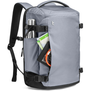 Tomtoc Rucsac laptop 17.3 inch Navigator-T66 Liteway, capacitate 40L, deschidere tip valiza, culoare gri