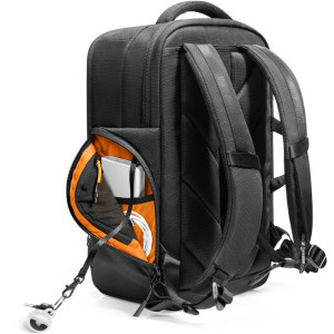 Tomtoc Rucsac laptop 16 inch TechPack-H73 X-Pac, materiale X-Pac si Nylon 1680D, fermoare YKK impermeabile, culoare negru