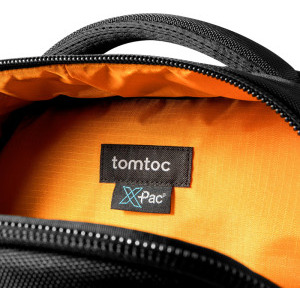 Tomtoc Rucsac laptop 16 inch TechPack-H73 X-Pac, materiale X-Pac si Nylon 1680D, fermoare YKK impermeabile, culoare negru