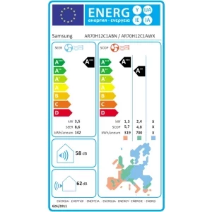 Samsung Premiere Black, 12000 BTU, A+++/A++, Wi-Fi, Inverter, SmartThings Energy, WindFree, Motion Wind, AI Auto Comfort