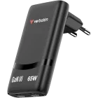 Incarcator retea Verbatim 32354, 2x USB-C, Quick Charge 65 W, GaN, Black