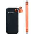 SSD Verbatim Pocket 256GB USB-C 3.2 Gen 2 Black/Orange