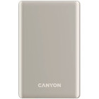Baterie externa Canyon 10000 mAh, OnPower 510 Slim, Incarcare wireless Magsafe, Power Delivery 20W, Beige