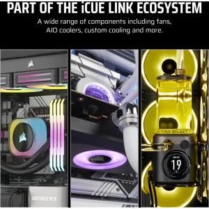 Corsair iCUE Link LX140-R RGB Dual Pack Reversed Starter Kit 140mm Black
