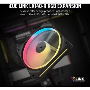 Corsair iCUE Link LX140-R RGB Reversed Expansion Kit 140mm Black