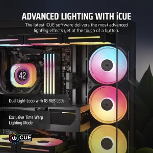 Corsair iCUE Link LX120-R RGB Starter Kit Reversed 120mm Three Fan Pack