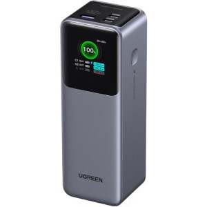 Ugreen PB722, 25000 mAh, 1x USB, 2x USB-C, 200 W, QuickCharge 3.0, Display, Grey