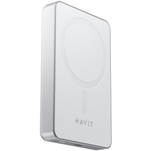 Baterie externa Havit PB5217, 10000 mAh, 1x USB-C, 20 W, MagSafe, White