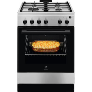 Electrolux LKG604013X, Gaz, 4 arzatoare, Sistem de siguranta, Aprindere integrata, Autocuratare catalitica, Timer, Grill, Rotisor, Clasa A, 60 cm, Inox