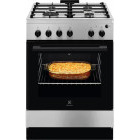 Aragaz Electrolux LKG604013X, Gaz, 4 arzatoare, Sistem de siguranta, Aprindere integrata, Autocuratare catalitica, Timer, Grill, Rotisor, Clasa A, 60 cm, Inox