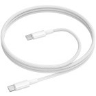 Cablu de date / adaptor Borofone BX117 Source, USB-C Male la USB-C Male, 1 m, White, amperaj maxim suportat 3A