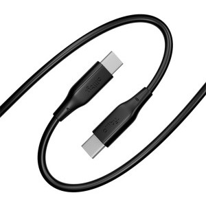 Allity AUC-02, USB-C Male la USB-C Male, 60W, 1 m, Black