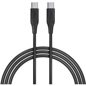 Cablu de date / adaptor Allity AUC-02, USB-C Male la USB-C Male, 60W, 1 m, Black