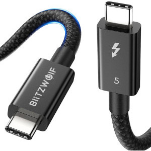 Cablu de date / adaptor BlitzWolf BW-HDC8 Thunderbolt 5 Male la Thunderbolt 5 Male, 240 W, 0.5 m, Black