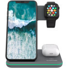 Incarcator wireless Canyon 3-in-1 WS-303, Wireless Qi Fast Charge 15 W Gray