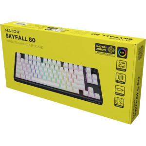 HATOR Skyfall 80 TKL RGB Black/White Aurum Lemon Switch Mecanica