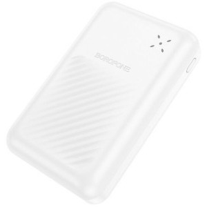 Baterie externa Borofone BJ30A, 20000 mAh, 2x USB, 1x USB-C, 22.5 W, White