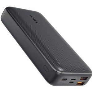 Baterie externa Aukey LLTSN1018450C, 20000 mAh, 2x USB, 1x USB-C, 1x Lightning, 18 W, Black