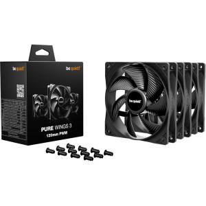 be quiet! Pure Wings Black 120mm PWM Three Fan Pack