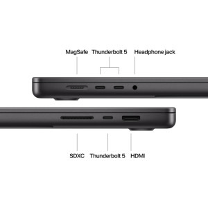 Apple 16.2'' MacBook Pro 16 Liquid Retina XDR, Apple M4 Max chip (16-core CPU), 64GB, 1TB SSD, Apple M4 Max 40-core GPU, macOS, Space Black, INT keyboard, 2024