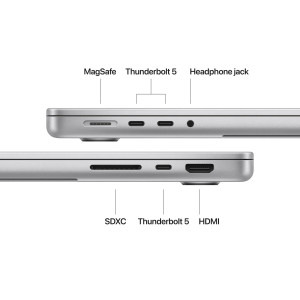 Apple 14.2'' MacBook Pro 14 Liquid Retina XDR, Apple M4 Max chip (16-core CPU), 48GB, 1TB SSD, Apple M4 Max 40-core GPU, macOS, Silver, INT keyboard, 2024