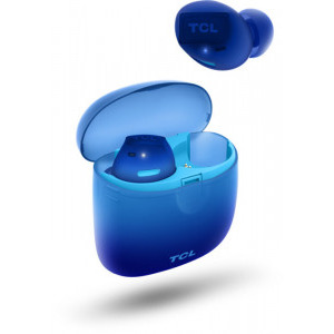 TCL SOCL500TWS Ocean Blue, Bluetooth 5.0, autonomie 33 de ore, protectie apa/transpiratie IPX4, incarcare rapida 15 min pentru o ora de utilizare si incarcare wireless, USB C