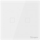 Sonoff Intrerupator dublu cu touch T1EU2C, Wi-Fi + RF, control de pe telefonul mobil