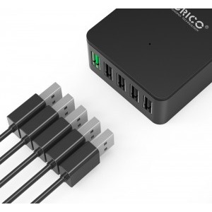 Orico QSE-5U 5x USB Desktop Charger Black